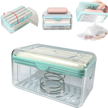 2 - in - 1 Portable Soap Dish & Dispenser: Roller, Drain Holes, Foaming - Justgrabit Inc.