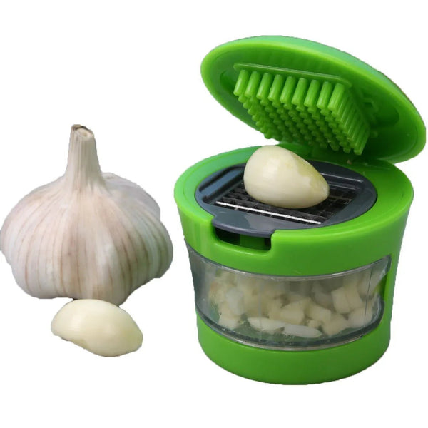 Garlic Cutter/Chopper/Crusher for Kitchen (Green, 1 Pc) - justgrabit.in | Just Grab It