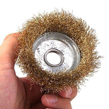 Wire Wheel Cup Brush (Gold) - justgrabit.in | Just Grab It