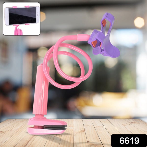 Flexible 360 Degree Portable Foldable Lazy Stand Bracket Cell Phone Holder (1 Pc) - justgrabit.in | Just Grab It