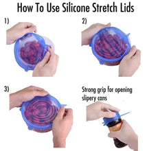 Silicone Stretch Lids Reuseable Microwave Safe Flexible Covers (Set of 6) (Loose Pack) - Justgrabit Inc.