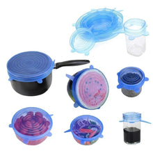 Silicone Stretch Lids Reuseable Microwave Safe Flexible Covers (Set of 6) (Loose Pack) - Justgrabit Inc.