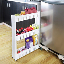 Multipurpose 3 Layer Slim Side Space Saving Storage Organizer Rack Shelf - Justgrabit Inc.