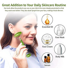 Jade Roller & Gua Sha Set – Natural Face Massager for Anti - Aging, Glowing Skin & Face Shaping (1 Pc) - Justgrabit Inc.