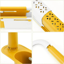 Telescopic Sink Storage Rack Material Kitchen Rag Rack Dishwashing Organizer Shelf Drain Basket Pp Under Sink Organizers ( Mic Color 1 Pc) - Justgrabit Inc.