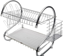 STAINLESS STEEL RECTANGLE DISH DRAINER RACK / BASKET WITH DRIP TRAY - justgrabit.in | Just Grab It