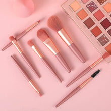 8 - Piece Mini Makeup Brush Kit – Portable Premium Synthetic Set with Case (Mix Colors) - Justgrabit Inc.