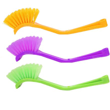 Plastic Wash Basin / Toilet Seat Cleaning Brush (Multicolour) - Justgrabit Inc.