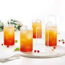 Heavy unbreakable Stylish Plastic Clear look fully Transparent Glasses Set 330ml (6pcs) - Justgrabit Inc.