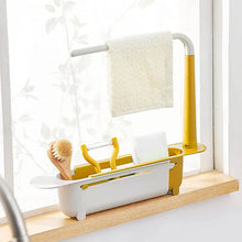 Telescopic Sink Storage Rack Material Kitchen Rag Rack Dishwashing Organizer Shelf Drain Basket Pp Under Sink Organizers ( Mic Color 1 Pc) - Justgrabit Inc.