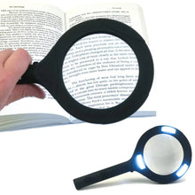 Magnifying Glass with 3 Led Light 3X Power and Rubberized Handle - Justgrabit Inc.