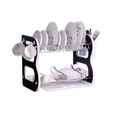 DISH DRAINER TWO LAYER DISH DRYING RACK WITH DRAIN BOARD - justgrabit.in | Just Grab It