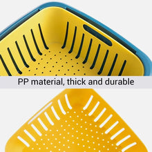 Double Layer Food Drainer Washing Basket with Collapsible Strainers Colander - Justgrabit Inc.