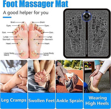 EMS Foot Massager, Electric Feet Massager, Deep Kneading Circulation Foot Booster for Feet and Legs Muscle Stimulator, Folding Portable Electric Massage Machine (Mix Design) - justgrabit.in | Just Grab It