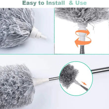 Microfiber Dusters for Cleaning, Telescoping Feather Duster with 100 inches Extendable Handle Pole, Dusting Cleaning Tools for Cleaning High Ceiling, Ceiling Fan, Blinds, Cobwebs, Furniture, Cars - justgrabit.in | Just Grab It