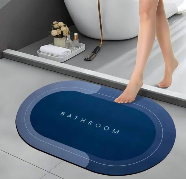 Anti slip Oval Mat, Super Absorbent Floor Mat, Bath Mat, Soft Carpet , bathmat - justgrabit.in | Just Grab It