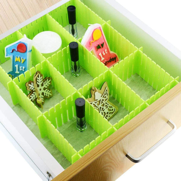 Adjustable Drawer Organizer and Kitchen Board Divider 6 pcs set - Justgrabit Inc.