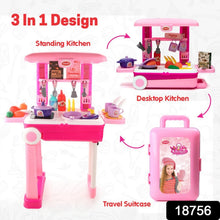 Kitchen Set Kids with Suitcase Role Play Cooking Toy for Girls & Boys (3+) - justgrabit.in | Just Grab It