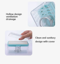 2 - in - 1 Portable Soap Dish & Dispenser: Roller, Drain Holes, Foaming - Justgrabit Inc.