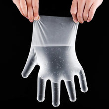 Plastic Transparent Disposable Clear Gloves (White) (100Pc) - Justgrabit Inc.