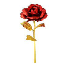 24K Artificial Golden Rose / Gold Red Rose with Gift Box (10 inches) - justgrabit.in | Just Grab It