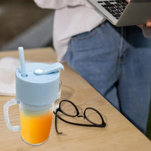 2 In1 Portable Crusher Juicer With Handle & Straw for Smoothie Sipper USB Rechargeable (340 ml) 6 Stainless Steel Blades Compact Juicer Mixer, Juicer Portable Fresh Juice Blender Portable Electric Juicer ( 340 ML ) - Justgrabit Inc.