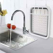 Collapsible Folding Silicone Dish Drying Drainer Rack with Spoon Fork Storage Holder - Justgrabit Inc.
