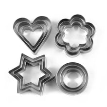 Cookie Cutter Stainless Steel Cookie Cutter with Shape Heart Round Star and Flower (12 Pieces) - Justgrabit Inc.