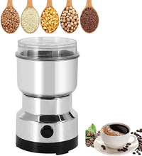 Multi - Functional Electric Stainless Steel Herbs Spices Nuts Grain Grinder with Stainless Steel Bowl, Portable Coffee Bean Seasonings Spices Mill Powder Machine Grinder Machine for Home and Office - justgrabit.in | Just Grab It