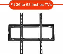 TV Wall Bracket Mount Slim Monitor Stand for 26 x 63, LCD LED 3D plasma Flat TVs Full Motion Heavy - Duty Wall Bracket, Sturdy and Strong Flat Screen Design TV Wall Mount (46cmx20cm) - Justgrabit Inc.