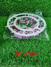 Plastic Round Cloth Drying Stand Hanger with 18 Clips (Multicolour) - Justgrabit Inc.