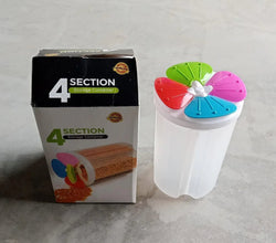 4 Section Storage containers airtight Transparent Food Plastic Storage Container - Justgrabit Inc.