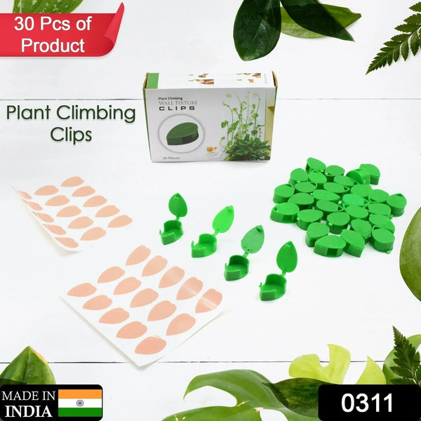 Plant Climbing Wall Fixture Clip Self - Adhesive Hook Vines Traction Invisible Stand Green Plant Clip Garden Wall Clip Plant Support Binding Clip Plants for Indoor Outdoor Decoration (30 Pcs Set) - Justgrabit Inc.