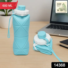 600ml Collapsible Silicone Water Bottle for Travel, Sports, Gym & Office (1 Pc) - Justgrabit Inc.