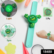 LED Light & Spinning Slap Kids Cartoon Bracelet Wrist Band (1 Pc / Mix Design) - justgrabit.in | Just Grab It