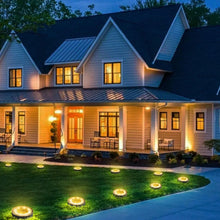 4 Pack Solar Ground Lights, LED Solar Powered Disk Lights Outdoor Waterproof Garden Landscape Lighting for Yard Deck Lawn Pathway Walkway Balcony Decoration - Justgrabit Inc.