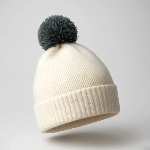 Men's and Women's Skull Slouchy Winter Woolen Knitted Black Inside Fur Beanie Cap. - Justgrabit Inc.