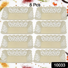Rectangle Plastic Dinner Plate Snacks / Breakfast, Restaurant Serving Trays Home School Coffee Hotel Kitchen Office (8 Pcs Set) - Justgrabit Inc.