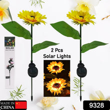 2 Pc Outdoor Solar Sunflower Lights Intelligent Light Control Waterproof Garden Landscape Stake Light - Justgrabit Inc.