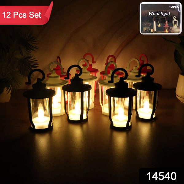 Decorative Lantern Shaped Flameless LED Candles (12 Pc) - justgrabit.in | Just Grab It