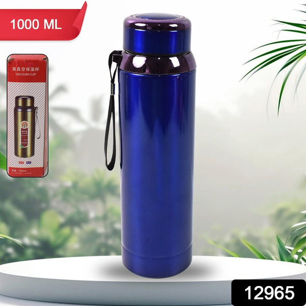 Vacuum Insulated Stainless Steel Bottle, Double (Approx 1000 ML / 1 Pc / Mix Color) - justgrabit.in | Just Grab It