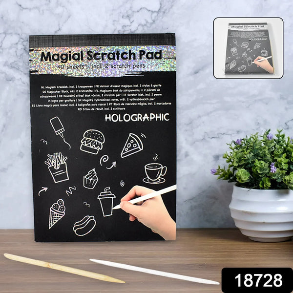 Magical Scratch Art Book For Gifts Girls & Boys (40 Sheet) - Justgrabit Inc.