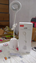Rechargeable LED, LED Desk Lamp with Pen Container Fan, Interior Lighting for Study, Children's Room, Bedroom or Office, Perfect for Emergency, Study, Reading and Home USB Cable Included - justgrabit.in | Just Grab It