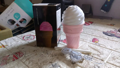 Ice Cream Design LED Humidifier for Freshening Air & Fragrance (Multicoloured) - Justgrabit Inc.