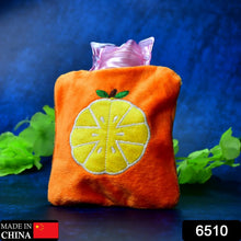 Orange small Hot Water Bag with Cover for Pain Relief, Neck, Shoulder Pain and Hand, Feet Warmer, Menstrual Cramps. - Justgrabit Inc.