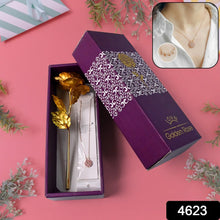 Golden Rose & Necklace Set Perfect Gift Set - Justgrabit Inc.