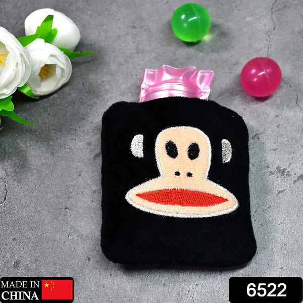 Black Small Hot Water Bag with Cover for Pain Relief - Justgrabit Inc.