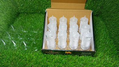 Big Flameless Melted Design Candles Set, Diwali (12 pcs) - justgrabit.in | Just Grab It