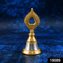 Brass and Steel Temple Ghanti (Pooja Bell) – Decorative Spiritual Accessory - Justgrabit Inc.