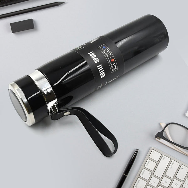 Double Stainless Steel Wall Flask Vacuum Insulated Water Bottle 1000ML - justgrabit.in | Just Grab It